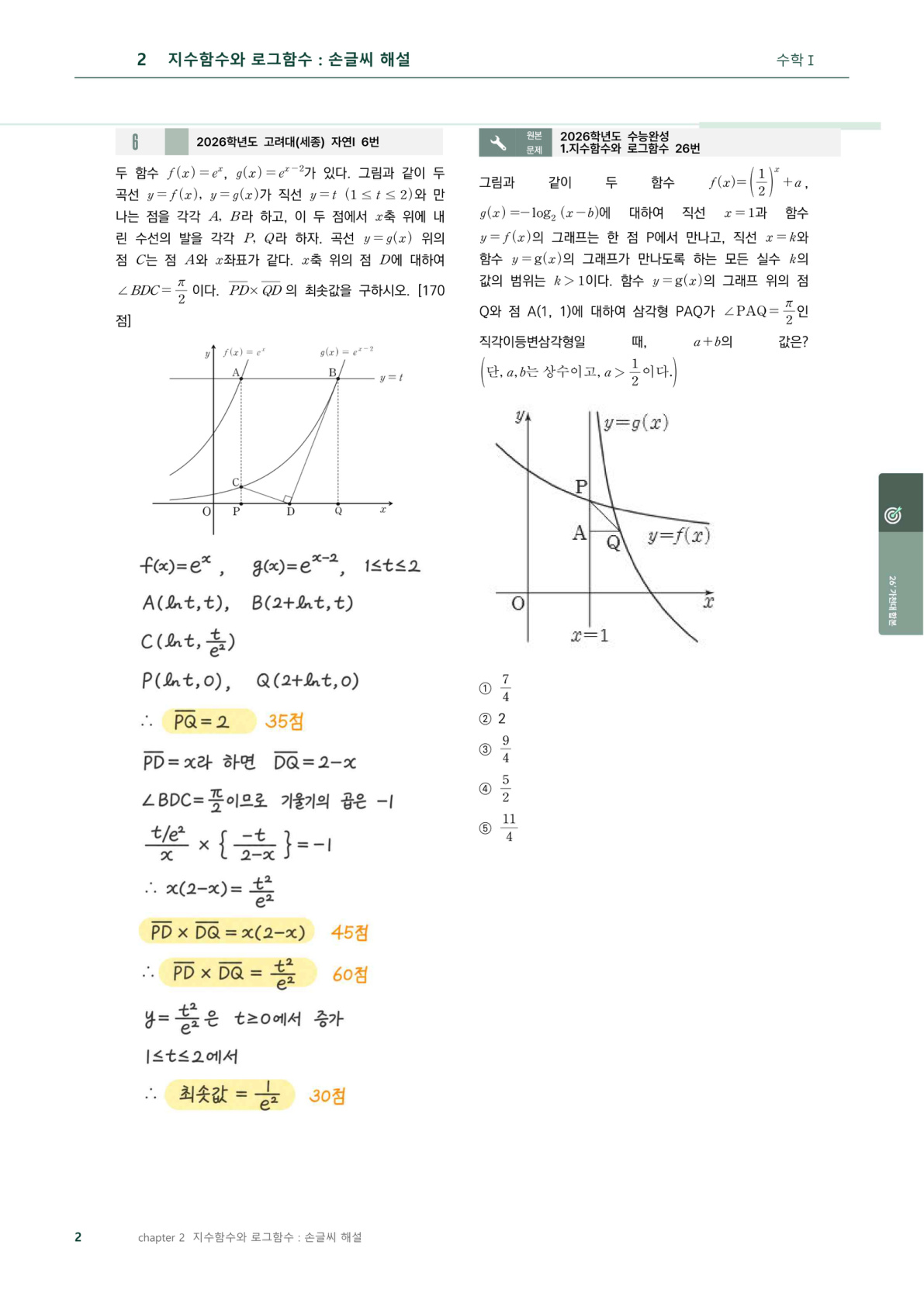 고려대 세종 손글씨 해설 예시