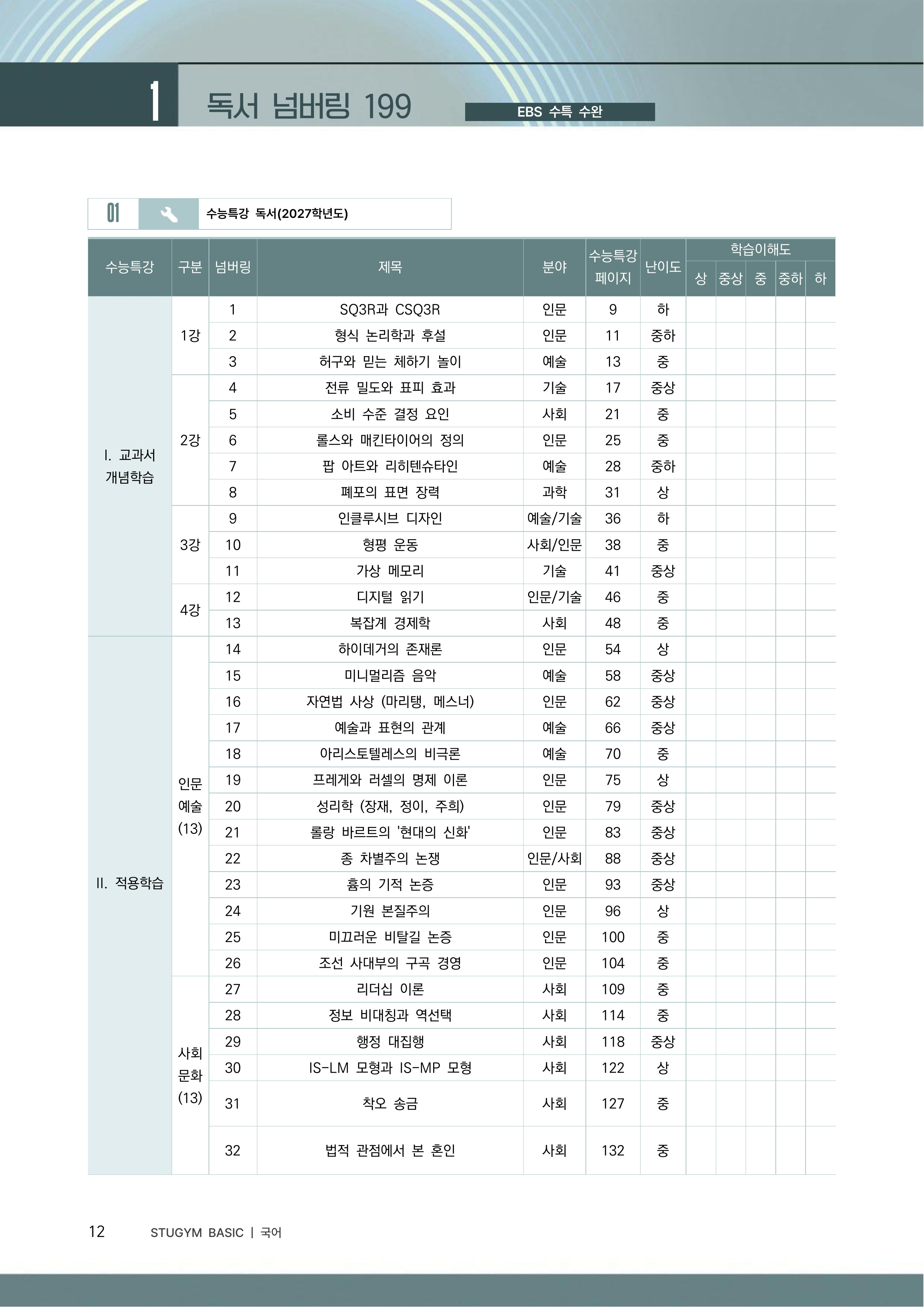 독서 넘버링표 고해상도 미리보기